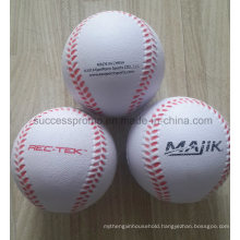 Baseball Shaped PU Foam Anti Stress Ball with Logo Printing